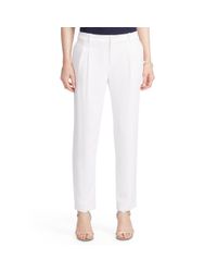 Ralph Lauren | White Pleated Skinny Pant | Lyst