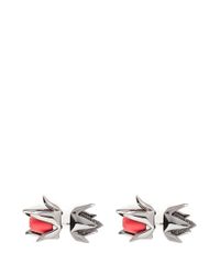 Eddie Borgo | Metallic Crystal Pavé Matte Rose Bud Earrings | Lyst