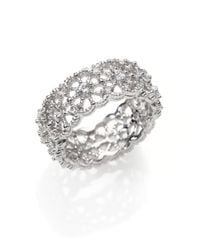 Judith Ripka | Metallic White Sapphire Sterling Silver Lace Ring | Lyst