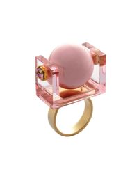 Caterina Zangrando | Swarovski Pink Bolt Ring | Lyst