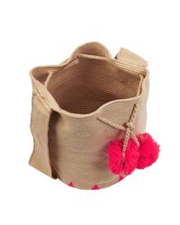 Sophie Anderson Natural Lilla Woven-Cotton Shoulder Bag