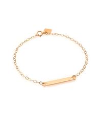 Ginette NY | Pink 18k Rose Gold Mini Baguette Chain Bracelet | Lyst