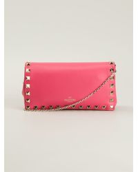 Valentino Pink Rockstud Clutch