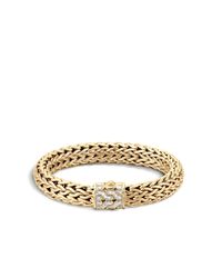 John Hardy | Metallic 40th Anniversary 18k Gold Classic Chain Bracelet With Diamond Pave Clasp | Lyst