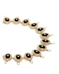 Givenchy | Black Pearl Onyx Stone Station Necklace | Lyst