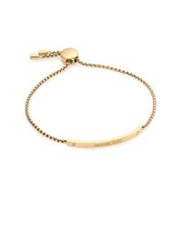 Michael Kors | Metallic Heritage Logo Bar Bracelet/goldtone | Lyst