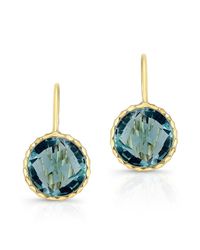 Anne Sisteron - Multicolor 14kt Yellow Gold Blue Topaz Earrings - Lyst