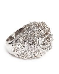 Alexander McQueen | Metallic Crystal Filigree Dome Ring | Lyst
