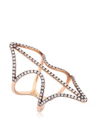 Diane Kordas | Pink Diamond & Rose-Gold Floating Ring | Lyst