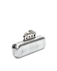 Alexander McQueen | Soft Metallic Whips Knuckle Box Clutch | Lyst