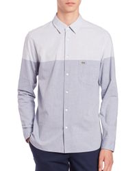Lacoste | Blue Colorblocked Sportshirt for Men | Lyst