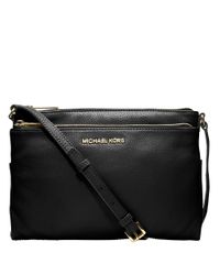 MICHAEL Michael Kors Bedford Leather Extra Large Crossbody Bag in Black - Lyst