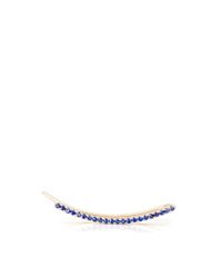 EF Collection | Metallic Blue Sapphire Curve Earring | Lyst