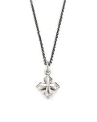 King Baby Studio | Metallic Micro Cross Pendant Necklace for Men | Lyst