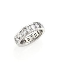 Michael Kors | Metallic Park Avenue Glam Princess Eternity Band Ring/silvertone | Lyst