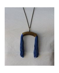 Native Rainbow | Blue Tassel Necklace | Lyst