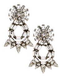 DANNIJO - Metallic Grace Crystal Statement Earrings - Lyst