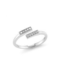 Dana Rebecca | Metallic Sylvie Rose Open Bar Ring In White Gold | Lyst
