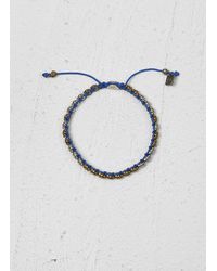 John Varvatos | Blue Single Row Brass Skull Bracelet for Men | Lyst
