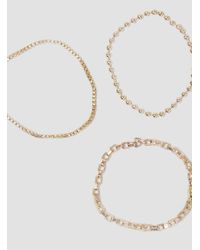 Alice Eden - Metallic Chain Rings Gold - Lyst