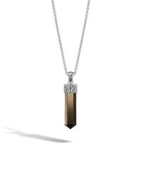 John Hardy | Metallic Classic Chain Crystal Amulet Pendant for Men | Lyst