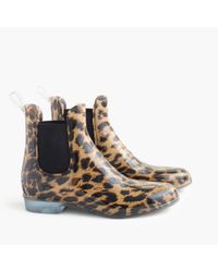 j crew leopard rain boots
