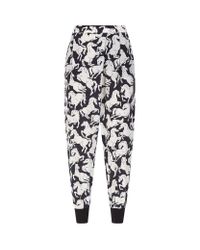 Stella McCartney Black Joey Horse Print Trousers