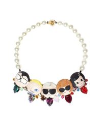 Bijoux De Famille | White Dress Me Plastron Necklace | Lyst