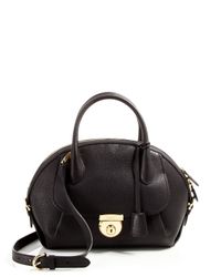 Ferragamo | Black Satchel - Medium Fiamma | Lyst