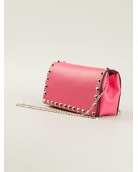 Valentino Pink Rockstud Clutch