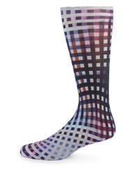 Etro | Blue Abstract Check & Paisley Dress Socks for Men | Lyst