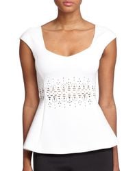 Clover Canyon | White Laser-cut Neoprene Top | Lyst