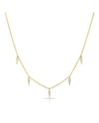 Anne Sisteron | Metallic 14kt Yellow Gold Diamond Sistine Spike Necklace | Lyst