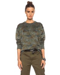 Isabel Marant | Green Wal Lurex Camo Viscose Blend Sweatshirt | Lyst