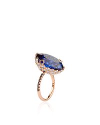 Lito | Blue One Of A Kind 18K Rose Gold Ring With Kyanite | Lyst