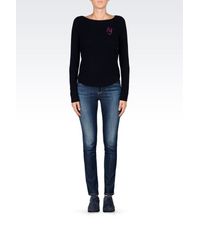 Armani Jeans | Blue Crewneck Sweater | Lyst