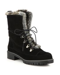 stuart weitzman boots fur