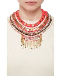 Mignonne Gavigan | Red Petite Layne Beaded Coral Silk Necklace | Lyst