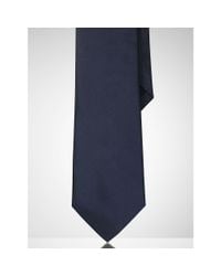 Ralph Lauren Black Label | Blue Solid Peau De Soie Tie for Men | Lyst
