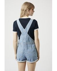 topshop dungaree shorts
