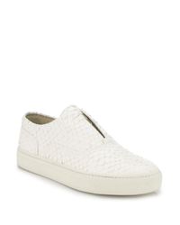 Vince | White Nelson Python-embossed Skate Sneakers | Lyst