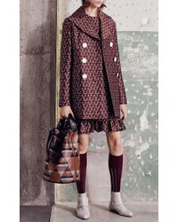 Marni Purple Magi Jacquard Double Breasted Jacket