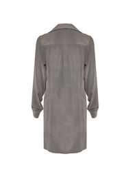 Alice + Olivia - Gray Joleen V Neck High Low Blouse - Lyst