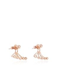 EF Collection | Metallic 14k Rose Gold And Multi Bezel Diamond Ear Jackets | Lyst