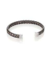 Tateossian | Metallic Sterling Silver Bamboo Bracelet for Men | Lyst