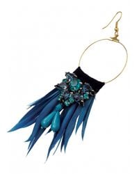 Matthew Williamson | Blue Azure Feather Jewel Earrings | Lyst