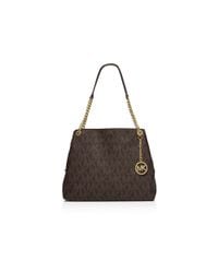 MICHAEL Michael Kors | Brown Large Jet Set Chain Tote | Lyst