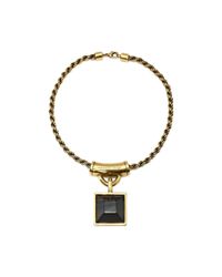 Alexander McQueen | Metallic Square Enamel Necklace | Lyst