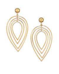 Vaubel | Metallic Tiered Leaf Drop Earrings | Lyst
