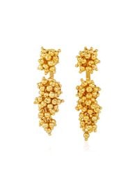 Paula Mendoza | Metallic Gold Plated Two Grapes And Two Mulberries Earrings | Lyst